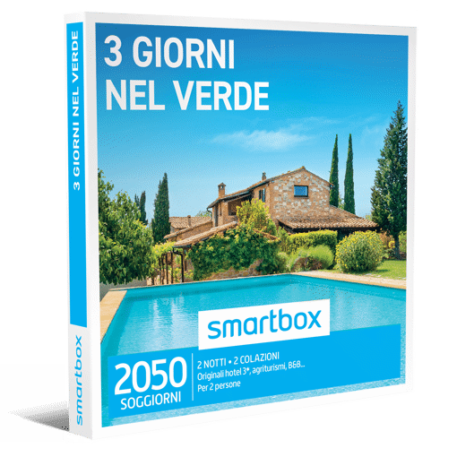 Smartbox Cofanetto 3 Giorni Nel Verde - 2 notti • 2 colazioni
Originali hotel 3*, agriturismi, B&B…
Per 2 persone