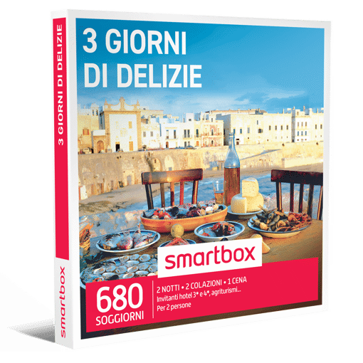 Smartbox Cofanetto 3 Giorni Di Delizie - 2 notti • 2 colazioni • 1 cena
Invitanti hotel 3* e 4*, agriturismi…
Per 2 persone
