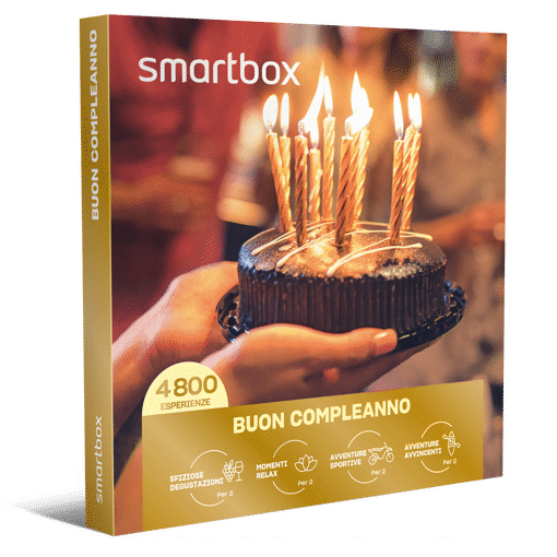 Smartbox Cofanetto Buon Compleanno - Sfiziose degustazioni per 2 persone
O
Momenti di relax per 2 persone
O
Avventure sportive per 2 persone
O
Avventure avvincenti per 2 persone