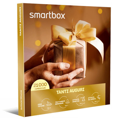 Smartbox Cofanetto Tanti Auguri - Cene tipiche per 2 persone
O
Trattamenti benessere per 1 persona
O
Attività sportive per 1 o 2 persone
O
Attività all'aperto per 1 o 2 persone