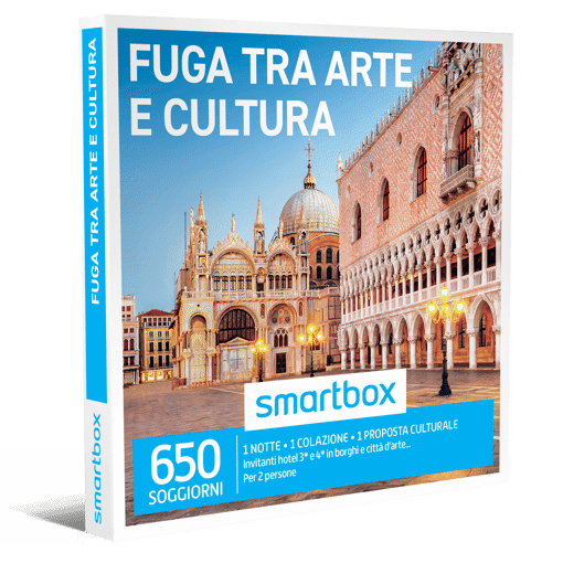 Smartbox Cofanetto Fuga Tra Arte E Cultura - 1 notte • 1 colazione • 1 proposta culturale
Hotel 3* e 4* in borghi e città d’arte...
Per 2 persone
