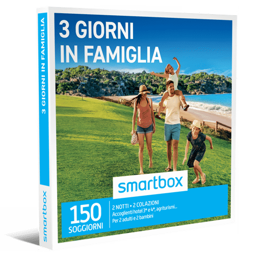 Smartbox Cofanetto 3 Giorni In Famiglia - 2 notti • 2 colazioni
Accoglienti hotel 3* e 4*, agriturismi...
Per 2 adulti e 2 bambini
