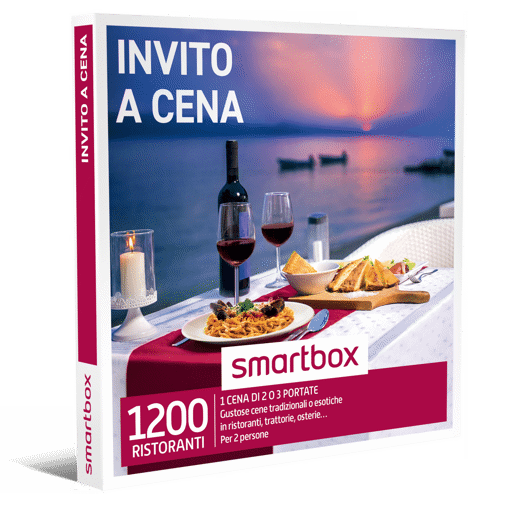 Smartbox Cofanetto Invito A Cena - 1 cena di 2 o 3 portate
Gustose cene tradizionali, esotiche,
in ristoranti, trattorie, osterie…
Per 2 persone