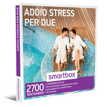 1 esperienza relax
Percorsi benessere, trattamenti viso o corpo,
sauna, bagno turco, attività fitness...
Per 2 persone