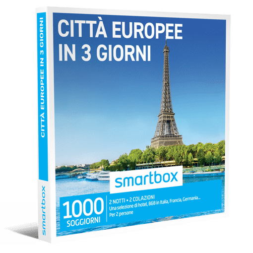 Smartbox Cofanetto Città Europee In 3 Giorni  - 2 notti • 2 colazioni
Una selezione di hotel, B&B in Italia,
Francia, Germania...
Per 2 persone