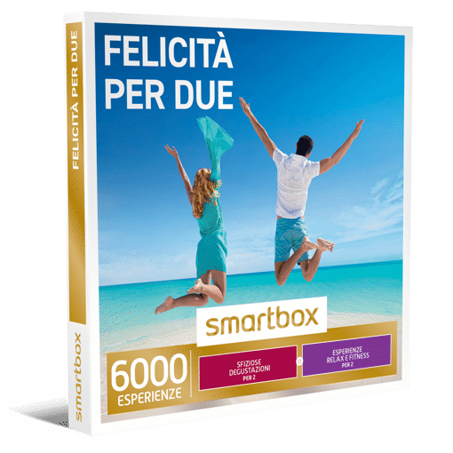 Smartbox Cofanetto Felicità Per Due  - Sfiziose
degustazioni
PER 2
O
Esperienze
relax e fitness
PER 2