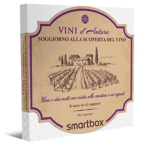 Smartbox Cofanetto Soggiorno Alla Scoperta Del Vino - Una o due notti con visita alla cantina o ai vigneti
 Per 2 persone 