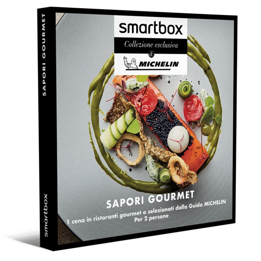 Smartbox Cofanetto Sapori Gourmet - Michelin - 1 CENA IN RISTORANTI GOURMET
O SELEZIONATI DALLA GUIDA MICHELIN
Per 2 persone