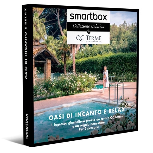 Smartbox Cofanetto Oasi Di Incanto E Relax - 1 INGRESSO GIORNALIERO PRESSO UN CENTRO QC TERME E UN REGALO BENESSERE 
Per 2 persone