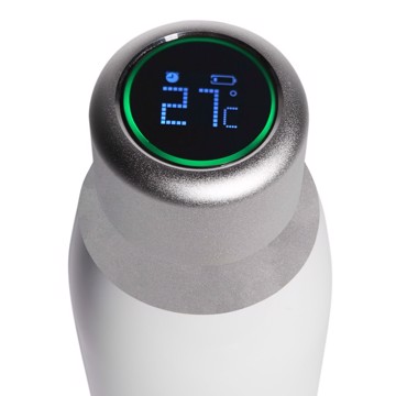 Puro smart bottiglia acciaio display lcd 500ml bianco