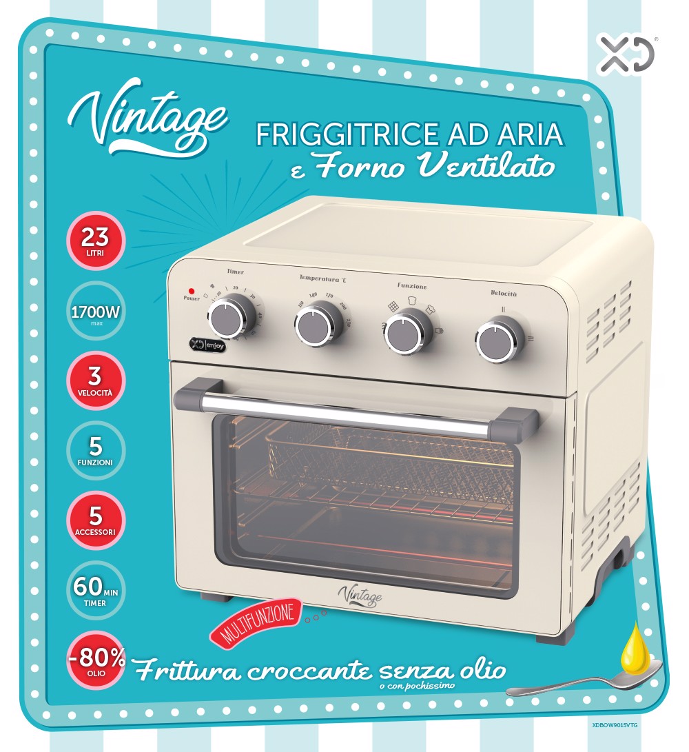 XD Enjoy Friggitrice Ad Aria & Forno Ventilato - Vintage