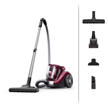 ROWENTA Compact Power RO4873 Aspirapolvere a Traino Senza Sacco, capacita  Contenitore Polvere XXL, Animal Care Kit, 550 W, Rosso, Aspirapolvere in  Offerta su Stay On