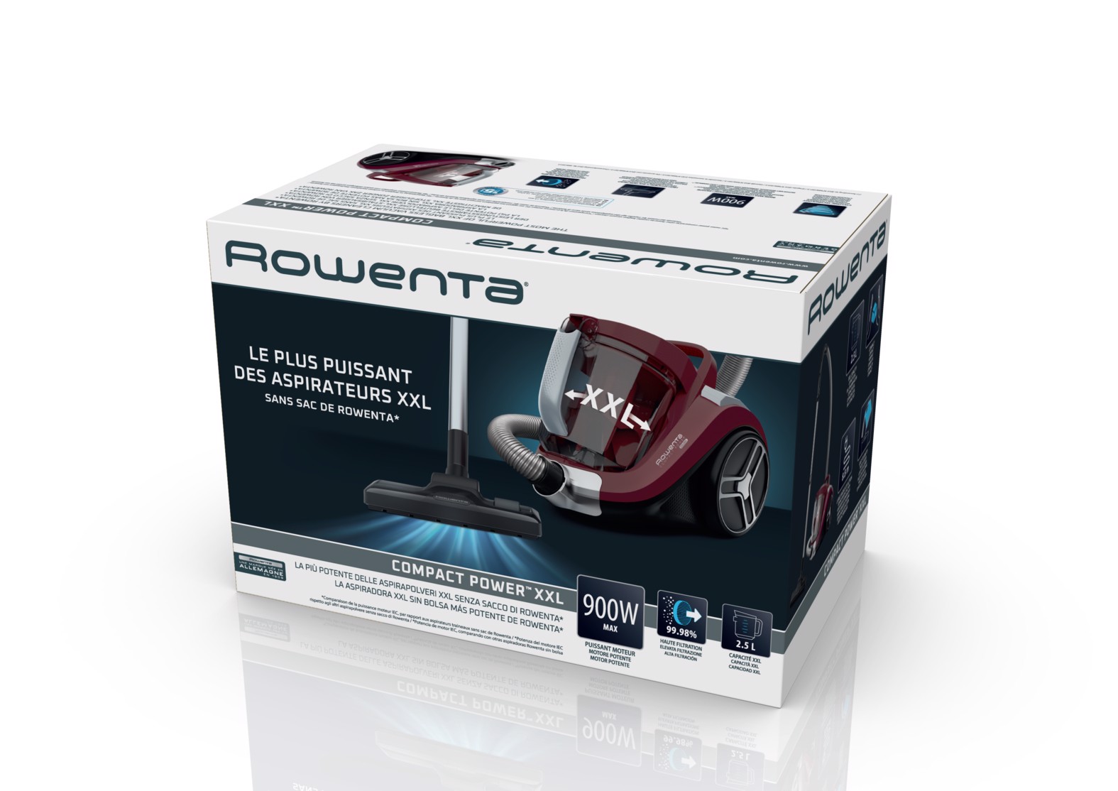 ROWENTA Compact Power XXL RO4B63EA aspirapolvere a traino 2,5 L A cilindro  Secco 900 W Senza sacchetto, Aspirapolvere in Offerta su Stay On