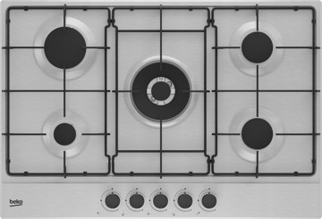 Piano cottura 75cm inox wok