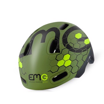 Hm 09 casco monop/bici omol eu tg. m verde militare