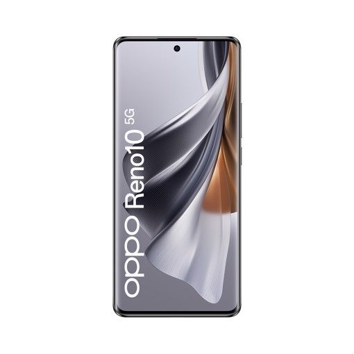 OPPO Reno Smartphone 5G, AI Tripla fotocamera 64+32+8MP, Selfie 32MP, Display 6.7" 120HZ AMOLED, 5000 mAh, RAM 8GB (Esp. fino 16GB) + ROM 256GB, [Versione Italia], Colore Silvery Grey