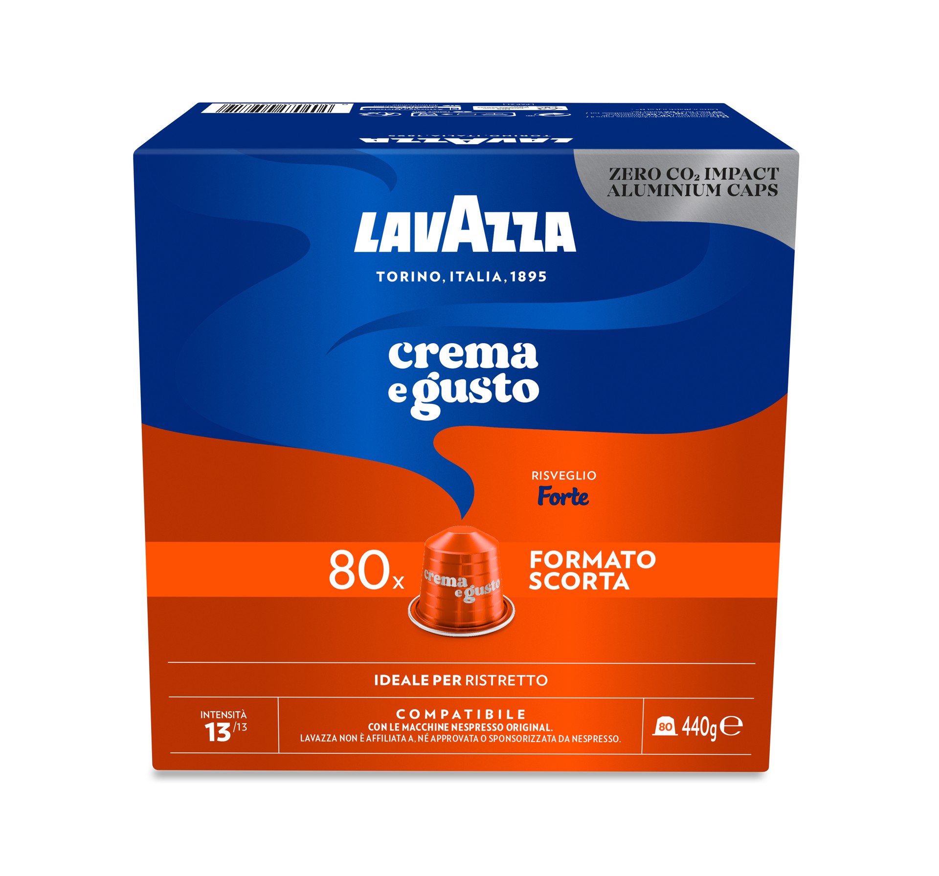 LAVAZZA Capsule Compatibili Nespresso Crema e Gusto Forte, 80 Capsule, Capsule per macchine Nespresso in Offerta su Stay On