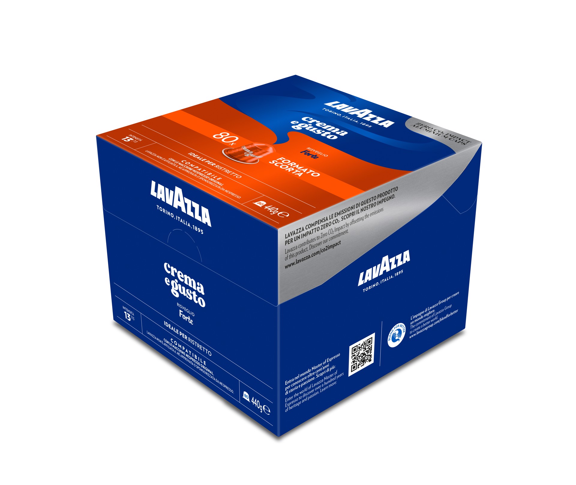 LAVAZZA Capsule Compatibili Nespresso Crema e Gusto Forte, 80