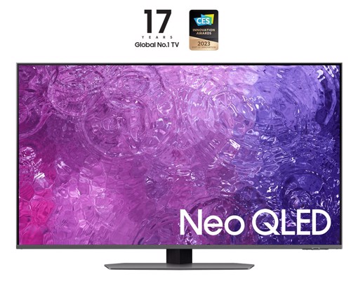 Samsung Series 9 TV QE50QN90CATXZT Neo QLED 4K, Smart TV 50" Processore Neural Quantum 4K, Dolby Atmos e OTS Lite, Carbon Silver 2023