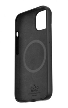 Puro cover in silicone liquido per iphone 14 plus 6.7 nero