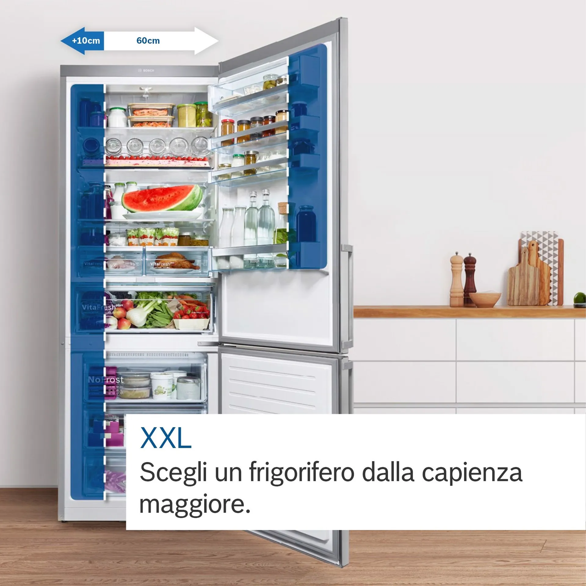 BOSCH Serie 4 KGN492LDF frigorifero con congelatore Libera installazione  440 L D Acciaio inossidabile | Frigoriferi in Offerta su Stay On | Stay On