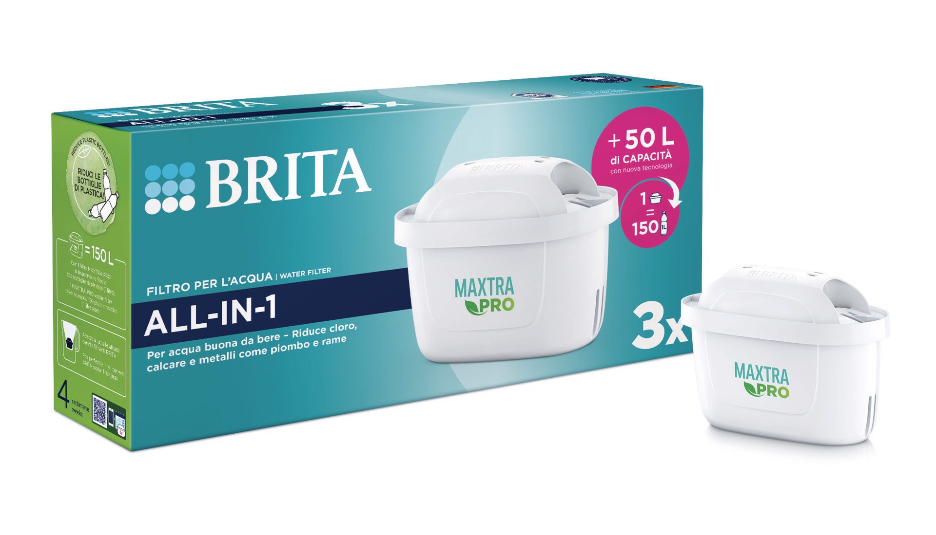 BRITA Maxtra Pro Ricambio filtro per acqua 3 pz, Caraffe filtranti in  Offerta su Stay On