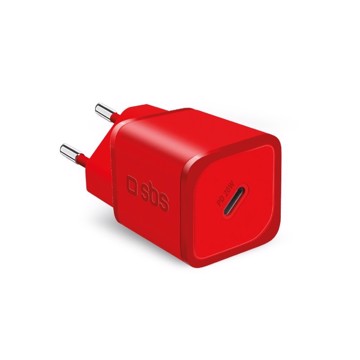 Caricatore da parete gan 1x type-c pd 20w, rosso