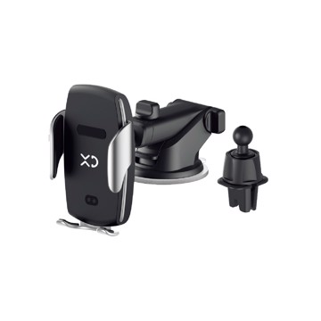 Supporto Auto Universale 2In1 Ricarica Wireles/Blocco Automatico, Per Telefoni Smartphone Iphone