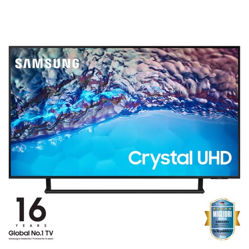 Samsung Series 8 TV Crystal UHD 4K 43” UE43BU8570 Smart TV Wi-Fi Black 2022, Ultra sottile, Colori reali, Gaming mode, Suono dinamico