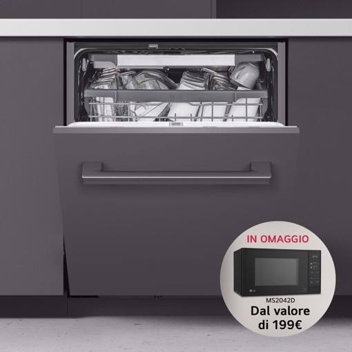 LG QuadWash DB365TXS Lavastoviglie a scomparsa totale Classe B 14 coperti Vapore Wi-Fi