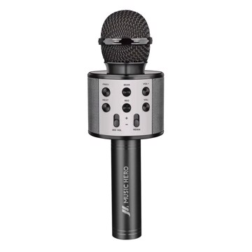 Microfonoper karaoke wireless tf card e usb, nero