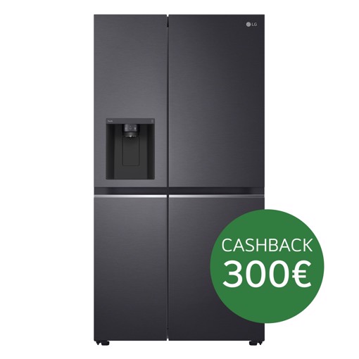 LG GSLV71MCTD Frigorifero Side-by-Side, Classe D, 635L, Wi-Fi, Senza allaccio, Nero
