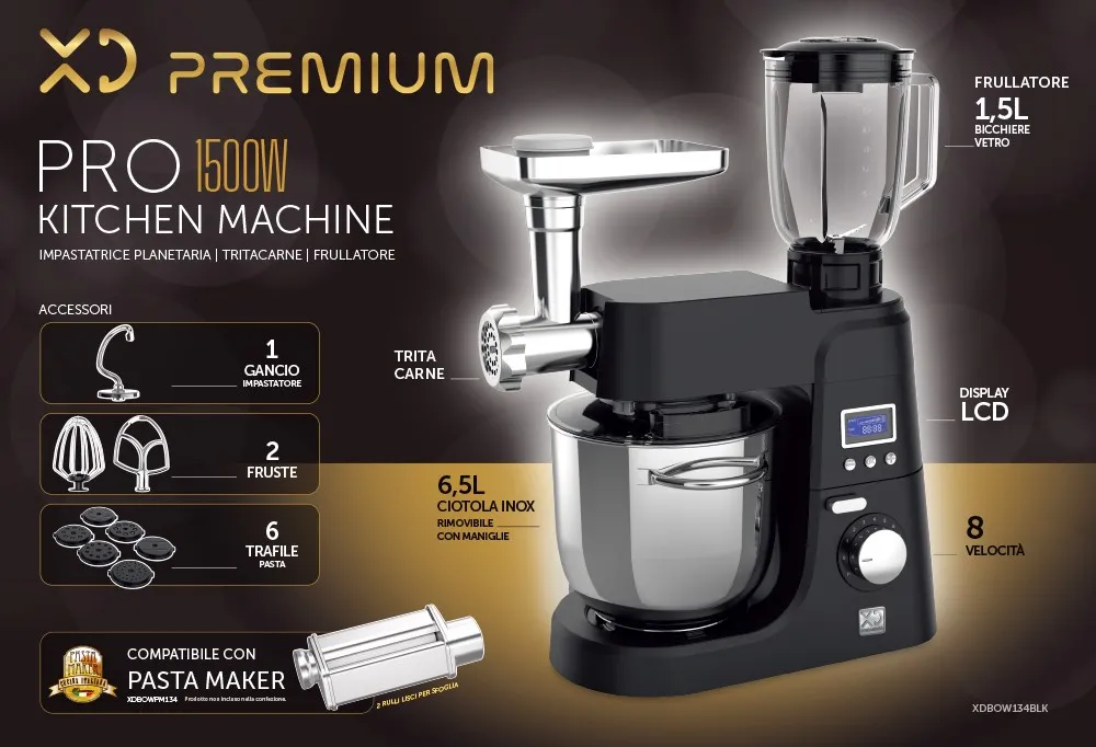 Annejudy Copertura Per Robot Da Cucina Con Tasca – Stampa Caffè – Antipolvere E Impermeabile – Taglie S E L - 4