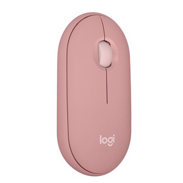 LOGITECH Pebble, mouse wireless con Bluetooth o ricevitore da 2,4 GHz, mouse  per computer con clic silenzioso per laptop, notebook, iPad, PC e Mac. Rosa