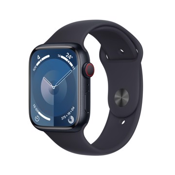 Apple watch series9 gps + cell 45mm,midnight alum.case,s.ban