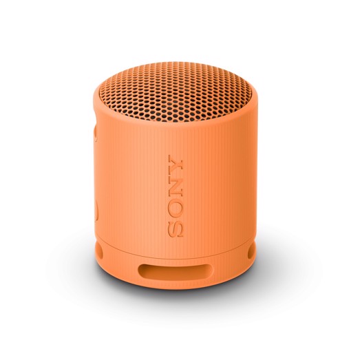 Sony SRS-XB100 - Speaker Wireless Bluetooth, portatile, leggero, compatto, da esterno, da viaggio, resistente IP67 impermeabile e antipolvere, batteria da 16 ore, cinturino versatile, chiamate in vivavoce – Arancio