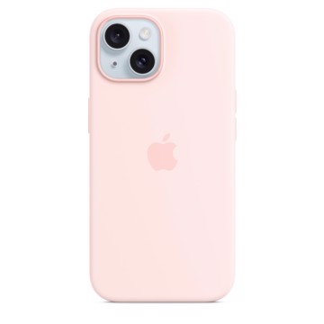 Cover silicone iphone 15 magsafe pink