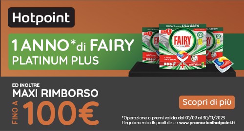 HOTPOINT REGALA UN ANNO DI LAVAGGIO PER LA TUA LAVASTOVIGLIE