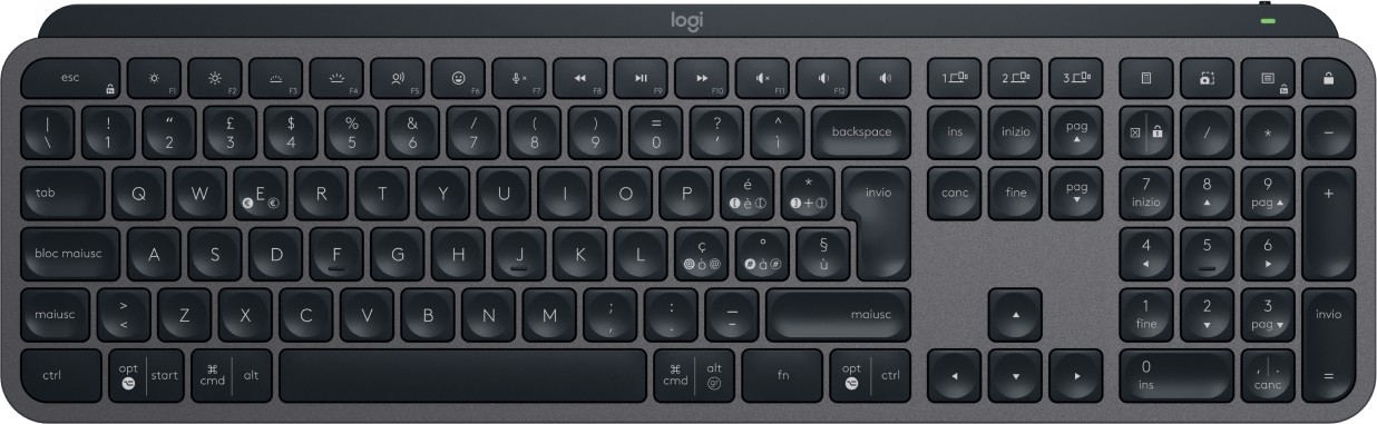 LOGITECH MX Keys S tastiera RF senza fili + Bluetooth QWERTY