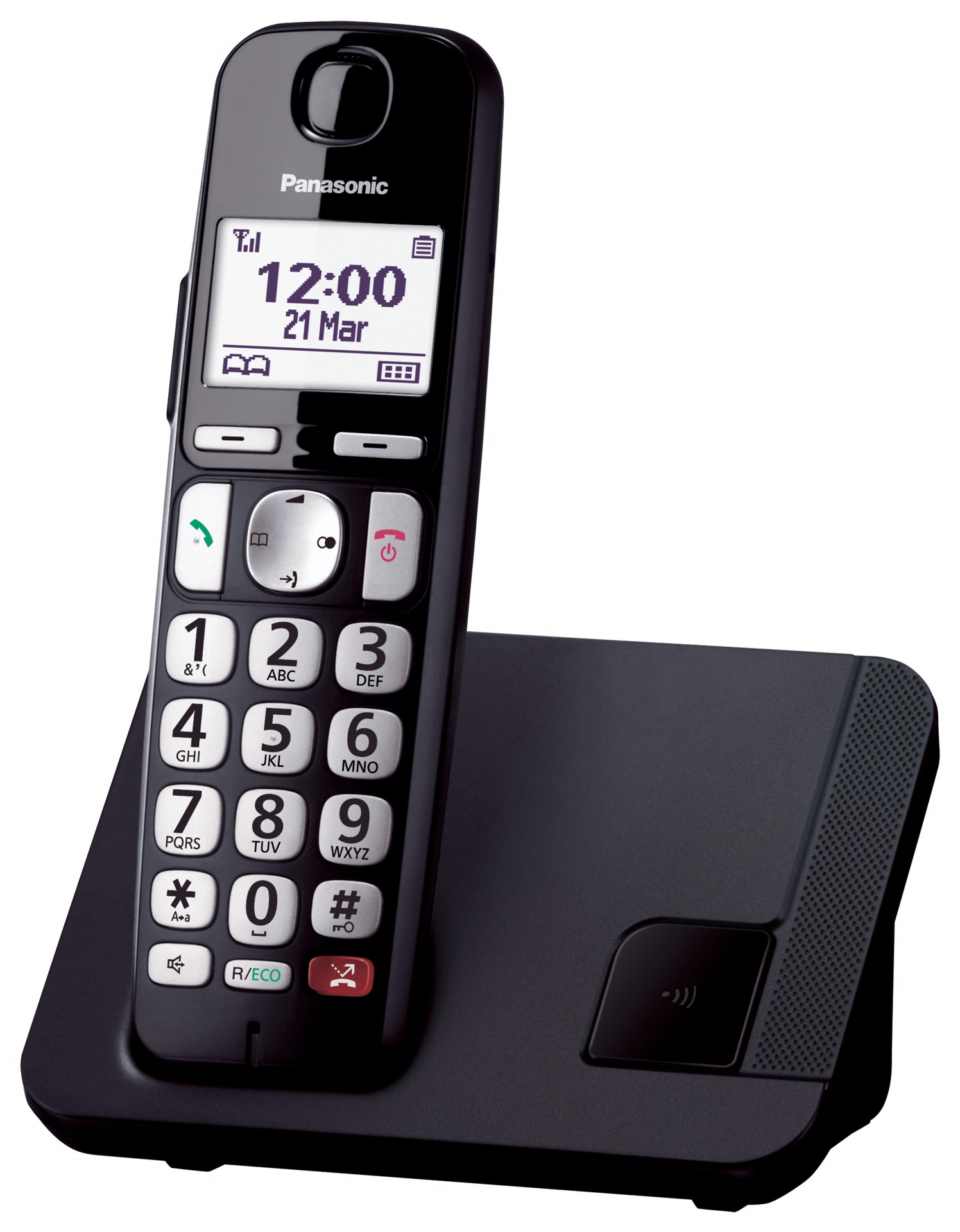 PANASONIC KX-TGE250 Telefono DECT Identificatore di chiamata Nero, Telefoni  Cordless in Offerta su Stay On