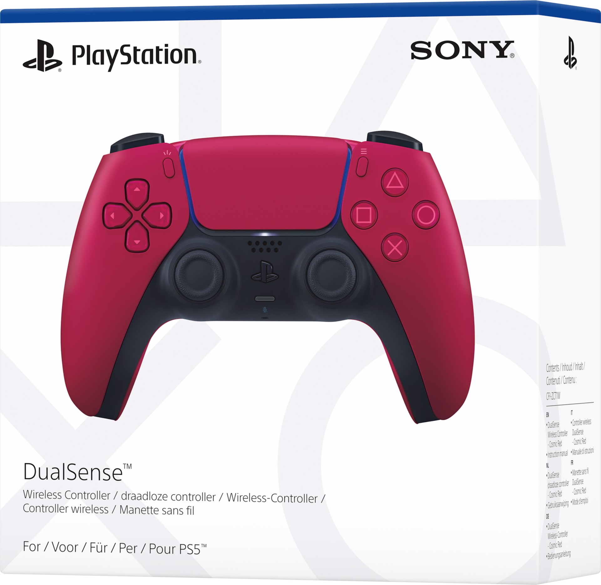 SONY DualSense Nero, Rosso Bluetooth/USB Gamepad Analogico