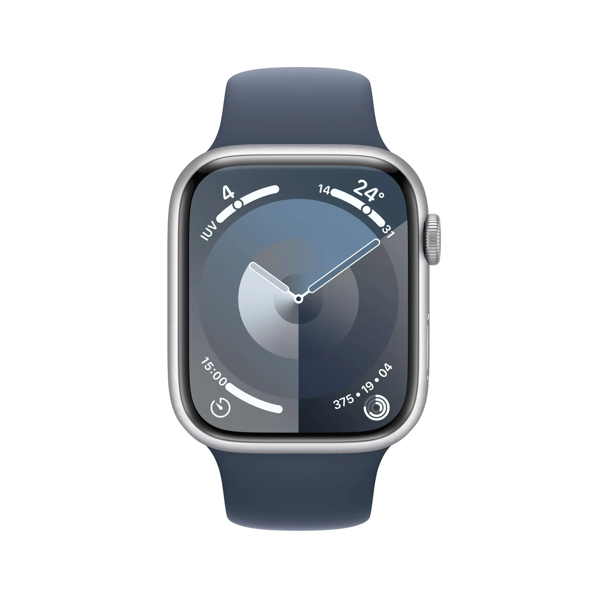 APPLE Watch Series 9 GPS Cassa 45mm in Alluminio Argento con Cinturino Sport Blu Tempesta M L Smartwatch in Offerta su Stay On Stay On