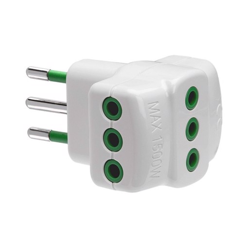 Ekon ECELADA3IT10 adattatore per presa di corrente Tipo L (IT) Bianco