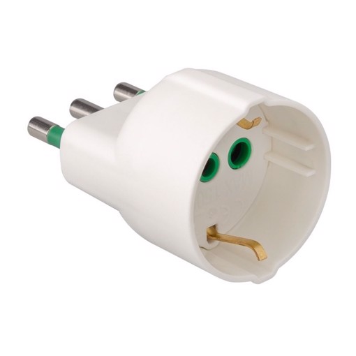 Ekon ECELXADAPTSCHU16W adattatore per presa di corrente Tipo L (IT) Tipo L (IT) + Tipo F Bianco