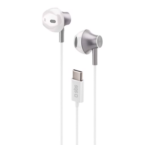 SBS TEEARTYCMETW cuffia e auricolare Cablato In-ear Musica e Chiamate USB tipo-C Bianco