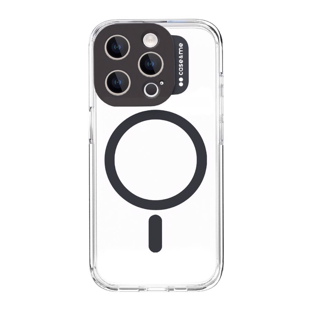 Custodia per iPhone 15 Plus compatibile con MagSafe, custodia trasparente con portacarte, custodia in pelle con