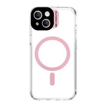 Cover magsafe trasparente iphone 15, rosa