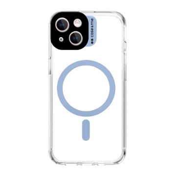 Cover magsafe trasparente iphone 15, azzurro