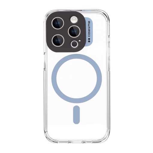 Case & Me CMCOVCAMTMSIP1561PA custodia per cellulare 15,5 cm (6.1") Cover Blu, Trasparente