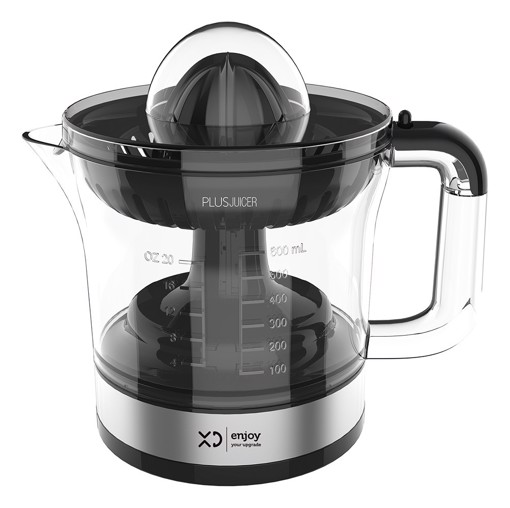 XD Enjoy XDHR866 spremiagrumi elettrico 0,6 L 30 W Nero, Stainless steel, Trasparente